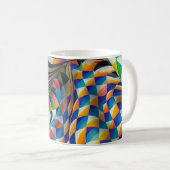 Checker Board Stripe Design Art Koffiemok (Voorkant rechts)