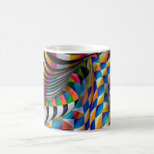 Checker Board Stripe Design Art Koffiemok (Center)
