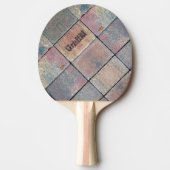 Checker Brick Urban Grunge gepersonaliseerd Tafeltennisbatje (Voorkant)