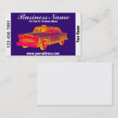 Checker Cab Taxi Pop Art Visitekaartje (Voorkant / Achterkant)