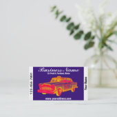 Checker Cab Taxi Pop Art Visitekaartje (Staand voorkant)