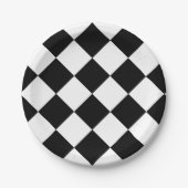 Checker Flag Racing Design Papieren Bordje (Voorkant)