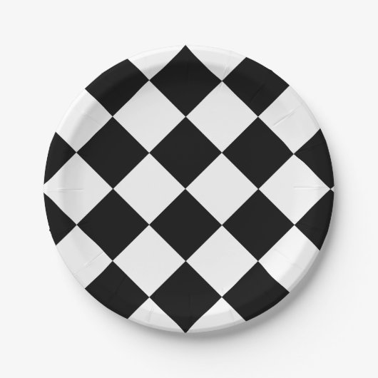 Checker Flag Racing Design Papieren Bordje (Voorkant)