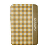 Checker Gingham gepersonaliseerd patroon Badmat (Voorkant Verticaal)