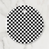 Checker Happy Face Verjaardag Bedankt Bedankjes Labels (Achterkant)