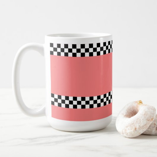Checker 🌸 koffie mok 15oz (Met donut)