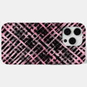 Checker Patroon -06P.Pink Zwart BG Case-Mate iPhone Case (Achterkant (horizontaal))
