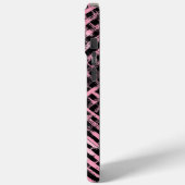 Checker Patroon -06P.Pink Zwart BG Case-Mate iPhone Case (Achterkant / Links)