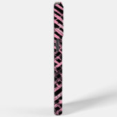 Checker Patroon -06P.Pink Zwart BG Case-Mate iPhone Case (Achterkant / Rechts)