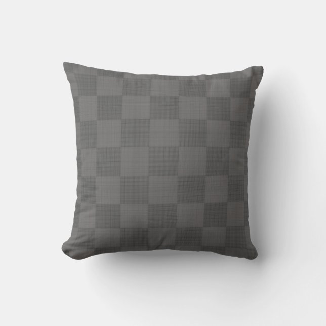 Checker Pattern 04x4w DGrey BG Kussen (Voorkant)