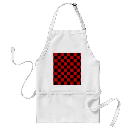 Checker Pattern Apron Standaard Schort (Voorkant)