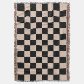 Checker Pattern - Beige Deken (Voorkant Verticaal)