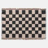 Checker Pattern - Beige Deken (Voorkant)