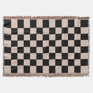 Checker Pattern - Beige Deken