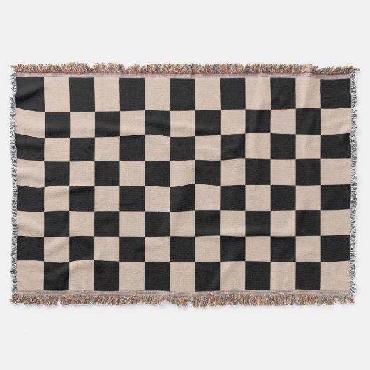 Checker Pattern - Beige Deken (Voorkant)