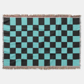 Checker Pattern - Blue Green and Black Deken (Voorkant)
