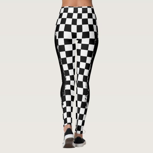 Checker Pattern-Leggings -Racing- Sport-women Leggings (Achterkant)