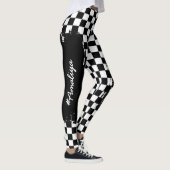 Checker Pattern-Leggings -Racing- Sport-women Leggings (Rechts)