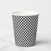 Checker Pattern Race Car Theme Party Papieren Bekers (Voorkant)