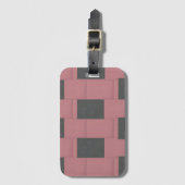 Checker Pink Flower Abstract Bagagelabel (Voorkant (verticaal))
