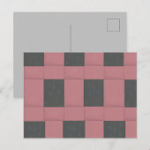 Checker Pink Flower Abstract Briefkaart (Voorkant / Achterkant)