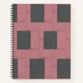 Checker Pink Flower Abstract Notitieboek (Voorkant)