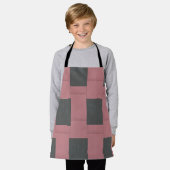 Checker Pink Flower Abstract Schort (Gedragen)