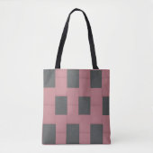 Checker Pink Flower Abstract Tote Bag (Voorkant)
