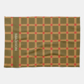 Checker Plakt gepersonaliseerd patroon Theedoek (Horizontaal)