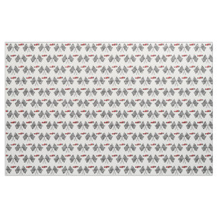 Checker Race Flag & Red Race Car Stof