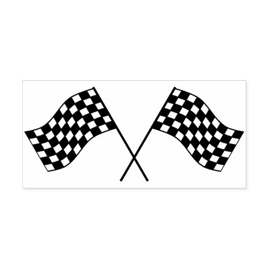 Checker Racing Vlaggen Art Stempel (Afrduk)