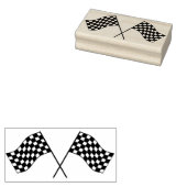 Checker Racing Vlaggen Art Stempel (Gestempeld)