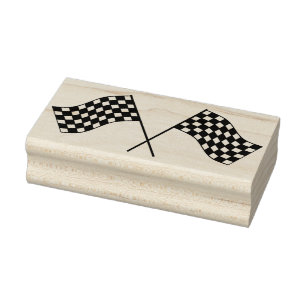 Checker Racing Vlaggen Art Stempel