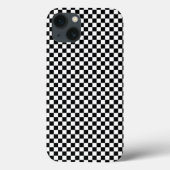 Checker Square Illusion Black en White Case-Mate iPhone Case (Achterkant)