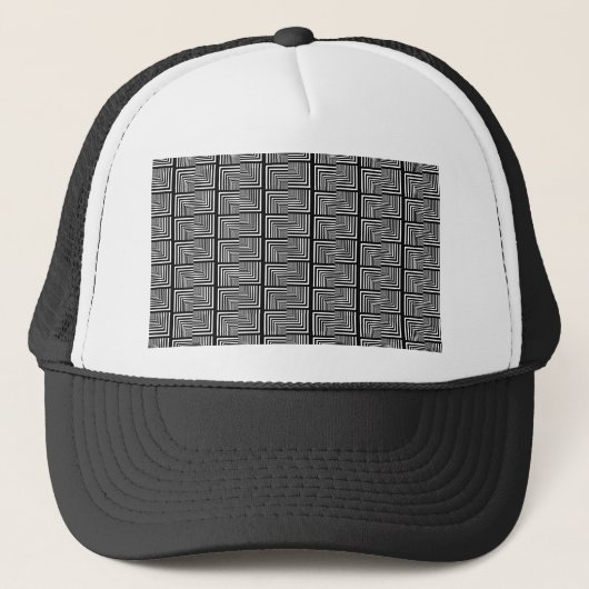 Checker Square Seamless Checkerboard Optical Party Trucker Pet (Voorkant)
