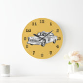 Checker Taxi Cab Illustratie Grote Klok (Huis)