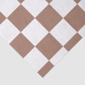 Checker vierkanten mocha bruin wit geometrische re tissuepapier (Detail)