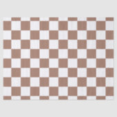 Checker vierkanten mocha bruin wit geometrische re tissuepapier (Voorkant)