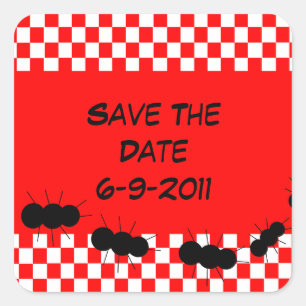 Checkerboard Ants Vierkante Sticker