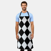 Checkerboard Apron Schort (Gedragen)