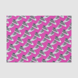 Checkerboard Baby Sneakers/Hot Pink   Stedelijk Tissuepapier