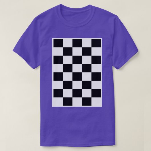 Checkerboard Black and White Checkers T-shirt (Design voorkant)