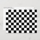 Checkerboard Black en White Briefkaart (Voorkant / Achterkant)