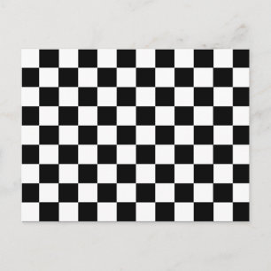 Checkerboard Black en White Briefkaart