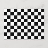 Checkerboard Black en White Briefkaart (Voorkant)