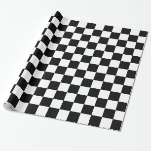 Checkerboard Black en White Cadeaupapier