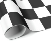 Checkerboard Black en White Cadeaupapier (Rol Hoek)