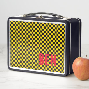 Checkerboard Black Gold School Kinder NAAM Fun