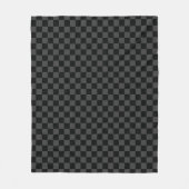 Checkerboard Black Grey Checkered Squares Check Fleece Deken (Voorkant)