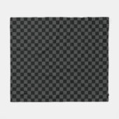 Checkerboard Black Grey Checkered Squares Check Fleece Deken (Voorkant (Horizontaal))